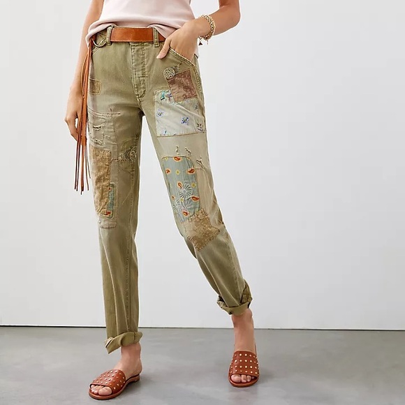 Pilcro Denim - Pilcro The Wanderer Barrel Pants from Anthropologie 27 Boho Distressed High-End